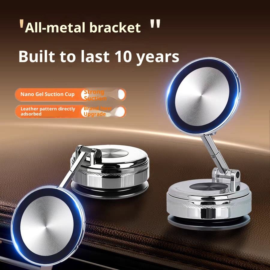 2025 New M<i></i>etal Car Navigation Holder - Vacuum Adsorption Magnetic Shockproof Cup Holder for SUV